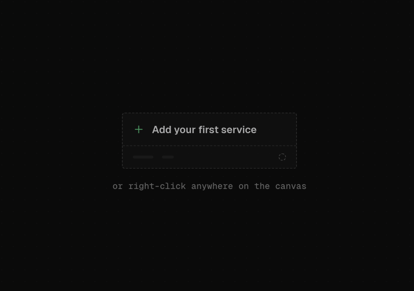 The guide shown on an empty canvas